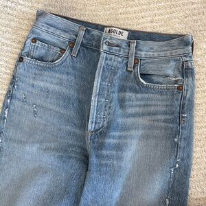 Agolde Faded Blue Denim Jeans